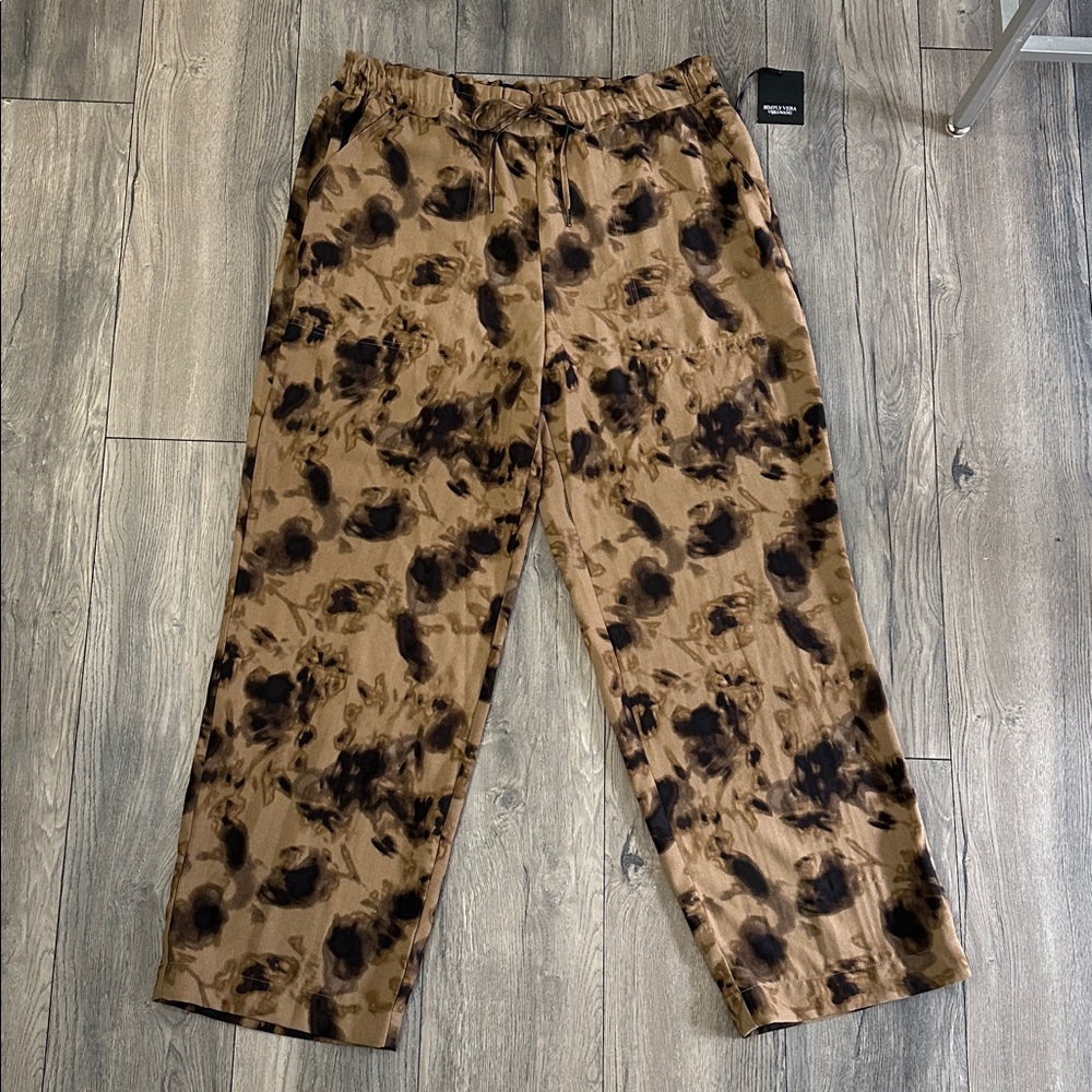 Simply Vera Vera Wang Earthy Tie-Dye Pants Size XL NWT